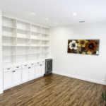 Painted contemporary office with built-in cabinets in Martinez, CA