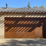 Herringbone Style Wood Garage Door in Pleasant Hill - Finish and Stain by Paintmasters