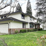 Walnut Creek home. Exterior paint by Paintmasters. Colors: Sherwin Williams SW7674 Peppercorn and KM Frost (Match)