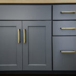 Emeryville home. Cabinets by Paintmasters. Colors: Sherwin Williams SW6515 Leisure Blue 