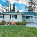 Concord, CA home. Exterior paint by Paintmasters. Colors: Sherwin Williams Sandbar SW7547 / Shutters in Tricorn Black 6258