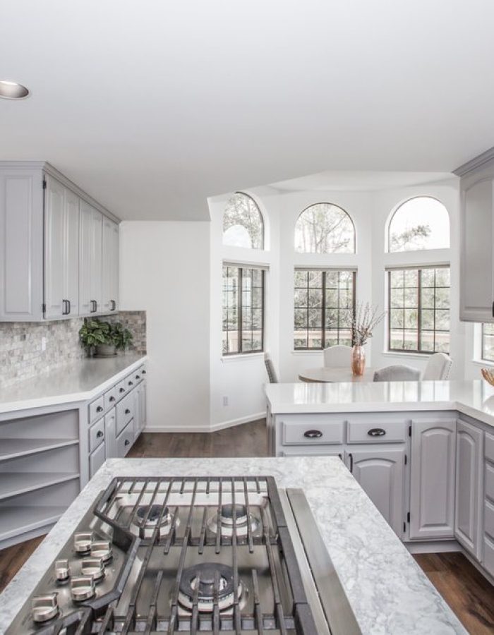 Grey and White Kitchen