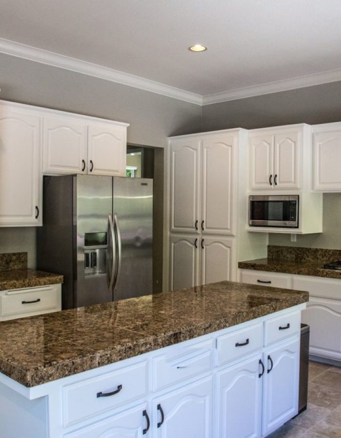 White Kitchen Cabinets with Detail