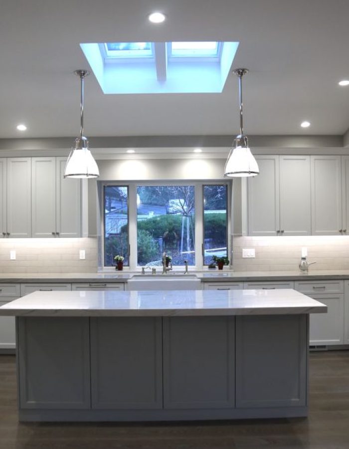 Gray and White Kitchen