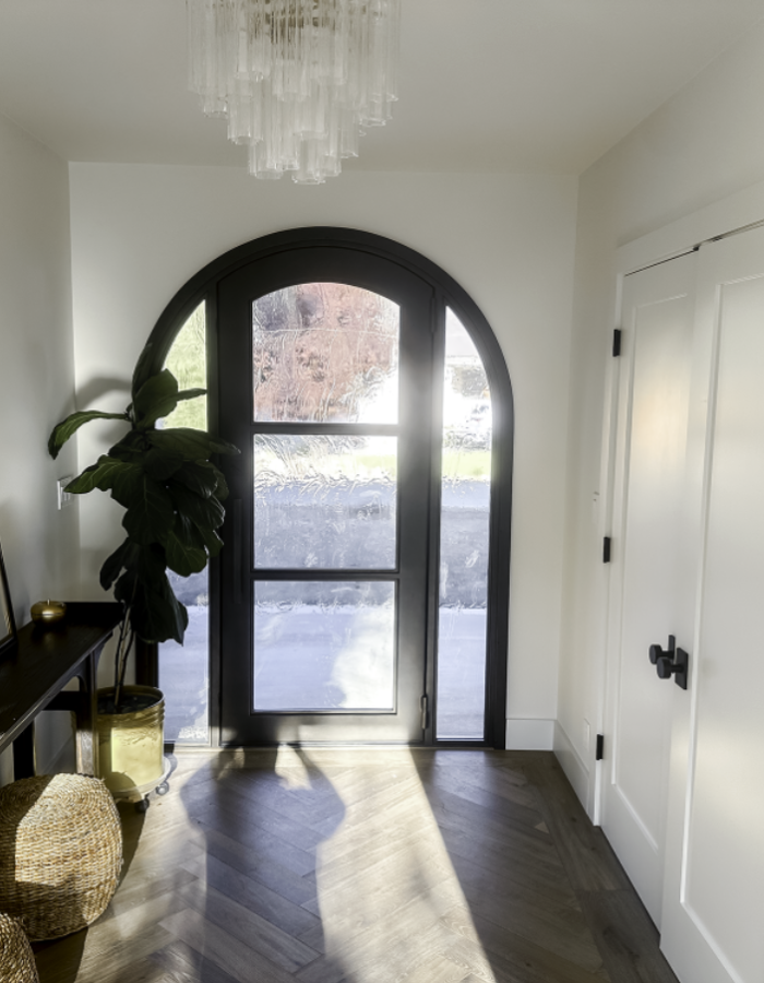 Painted Arched Glass Entry Door in Walnut Creek